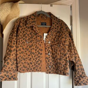 Abercrombie & Fitch Tan Leopard Print Jacket